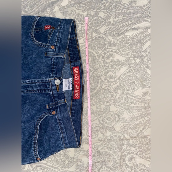 Vintage 90s Guess size 29 mid-rise straight leg medium wash blue jeans - Picture 5 of 7